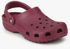 Crocs Maroon Solid Clogs women