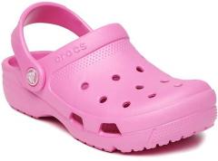 Crocs Pink Solid Coast Clogs girls
