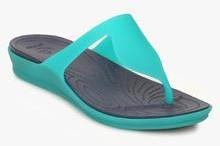 Crocs Rio Flat Blue Flip Flops women