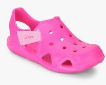Crocs Swiftwater Wave Pink Sandals boys