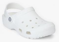 Crocs White Solid Clogs girls