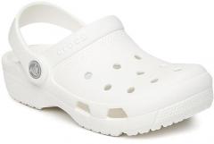 Crocs White Solid Coast Clogs girls