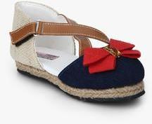 Dchica Chicness Navy Blue Bow Belly Shoes girls