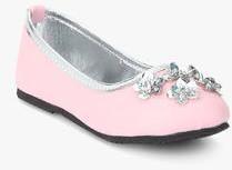 Dchica Fusion Chic Pink Embellished Belly Shoes girls