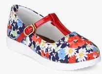 Dchica Multicoloured Floral Mary Jane Belly Shoes girls