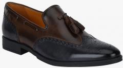 Del Mondo Brown Leather Formal Shoes men
