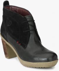 Delize Black Heeled Boots women