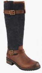 Delize Knee Length Brown Boots women