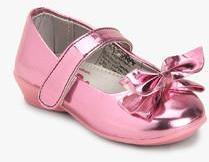 Dora Pink Metallic Mary Jane Bow Belly Shoes girls
