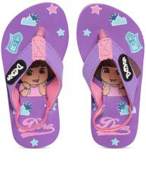 Dora Purple & Pink Printed Thong Flip Flops girls