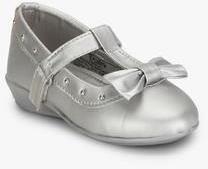 Dora Silver Metallic Bow Belly Shoes girls