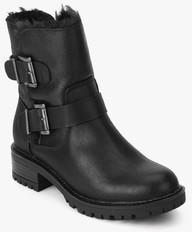 Dorothy Perkins Aria Black Buckled Ankle Length Boots women