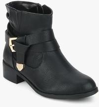 Dorothy Perkins Black Mylie Buckled Strap Boots women