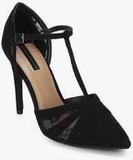 Dorothy Perkins Gazed Black Ankle Strap Stilettos women