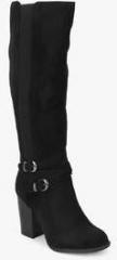 Dorothy Perkins Kyla Black Buckled Knee Length Boots women