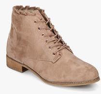 Dorothy Perkins Magnolia Frill Brown Ankle Length Boots women