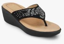 Dr Scholl Swaroski Wedge Black Sandals women