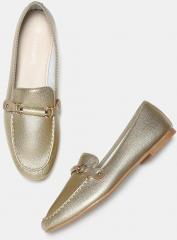 Dressberry Gold Synthetic Regular Loafers women