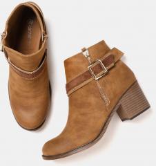 Dressberry Tan Synthetic Boots women