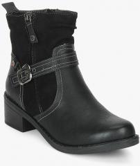 Elle Black Synthetic Boots women