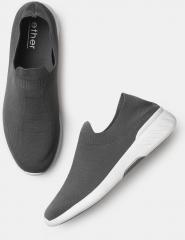 Ether Grey Slip On Sneakers for Men 