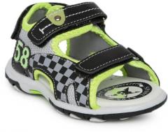 Fame Forever by Lifestyle Boys Black & Lime Green Comfort Sandals