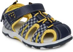 Fame Forever by Lifestyle Boys Navy Blue & Yellow Fisherman Sandals