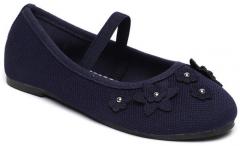 Fame Forever by Lifestyle Girls Navy Blue Solid Ballerinas