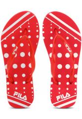 Fila Polka Red Flip Flops women