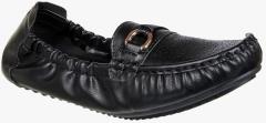 Flat N Heels Black Synthetic Loafers Shoes women