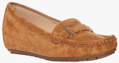 Flat N Heels Tan Suede Regular Loafers women