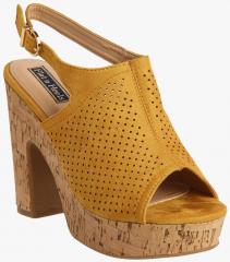 Flat N Heels Yellow Sandals women