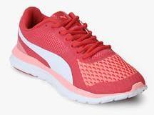Flext1 Mu Idp Soft Fluo Peach Puma White Pink Running Shoes