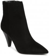Forever 21 Black Solid Heeled Boots women