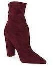 FOREVER 21 Women Burgundy Solid High Top Heeled Boots