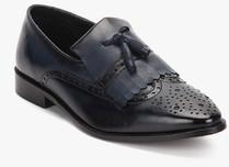 Franco Leone Navy Blue Brogue Formal Shoes men