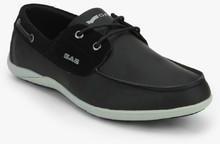 Gas Endline 001 Black Boat Shoes men