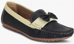 Get Glamr Black Synthetic Leather Regular Loafers women
