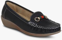 Get Glamr Black Synthetic Loafers Shoes women