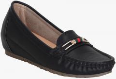 Get Glamr Black Synthetic Regular Loafers women
