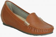 Get Glamr Tan Synthetic Regular Loafers women