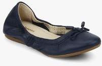 Hush Puppies Lexa Heather Bow Navy Blue Belly Shoes women