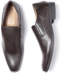 Invictus Coffee Brown Solid Slip On Shoes men