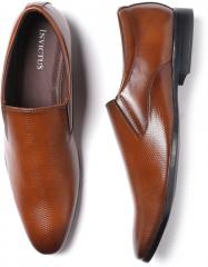 Invictus Tan Leather Formal Shoes men
