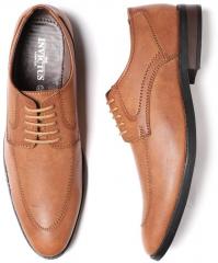 Invictus Tan Synthetic Formal Shoes men
