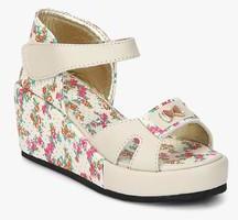 J Collection Beige Floral Sandals girls