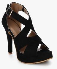 J Collection Black Ankle Strap Stilettos women