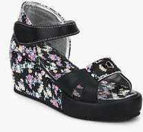 J Collection Black Floral Sandals girls