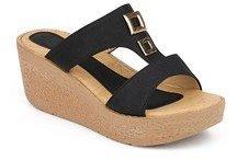 J Collection Black Wedges women