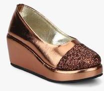 J Collection Bronze Metallic Belly Shoes girls